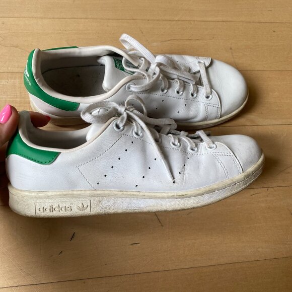 Adidas Stan smith sneakers white green womens sz 6 - Picture 2 of 6